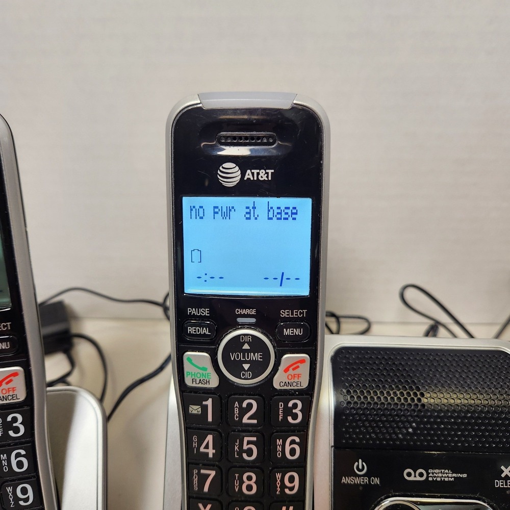 AT&T BL102-3 DECT 6.0 3-Handset Cordless Phone for Home with Answering Machine - Picture 2 of 5